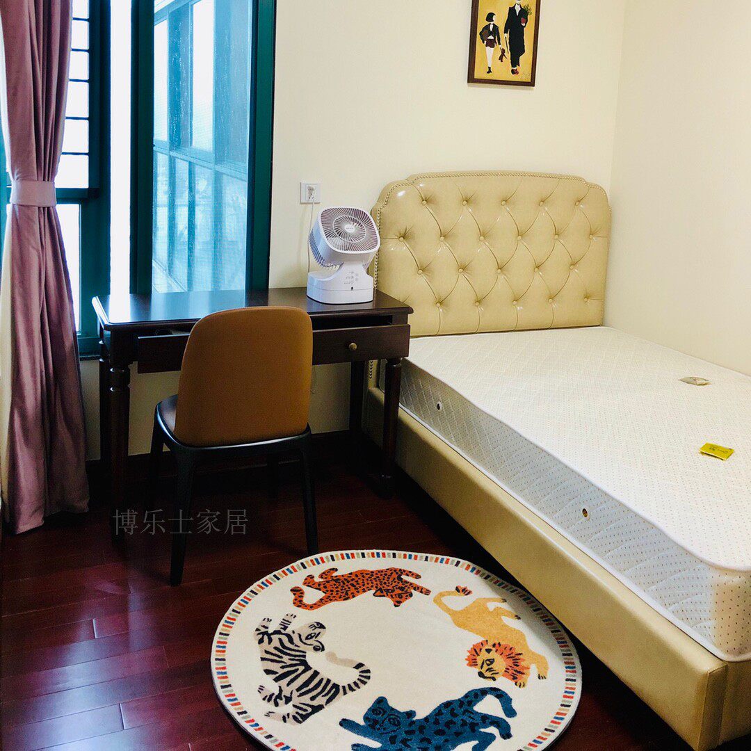 美式公主布艺床时尚小户型软包床双人床可酒店公寓样板间包邮安装