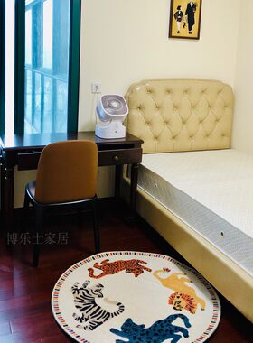 美式公主布艺床时尚小户型软包床双人床可酒店公寓样板间包邮安装