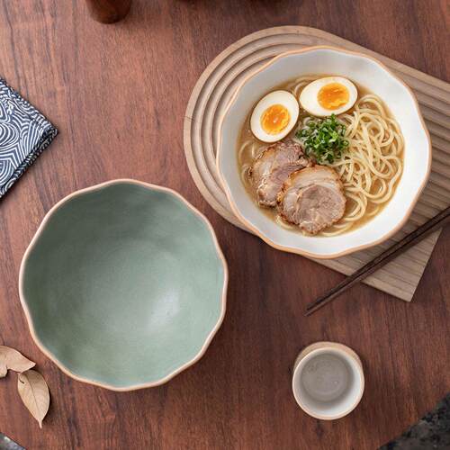 式简面约陶瓷拉面碗家qc-20260用汤面碗斗日笠餐碗复古具大碗泡碗