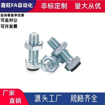 六角头带挡块螺栓TDB51-M3/4/5/6/8/10/12-L15/20/25/50/60/70