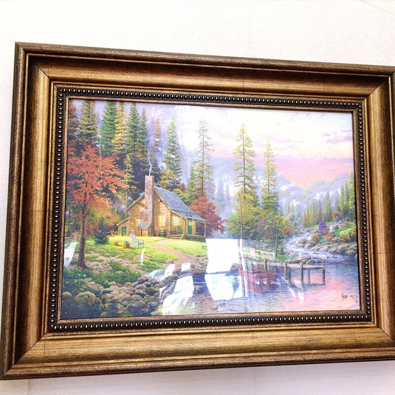 24年欧式油画框外框线条自己组装镜框画板装裱框展示框架相框定制