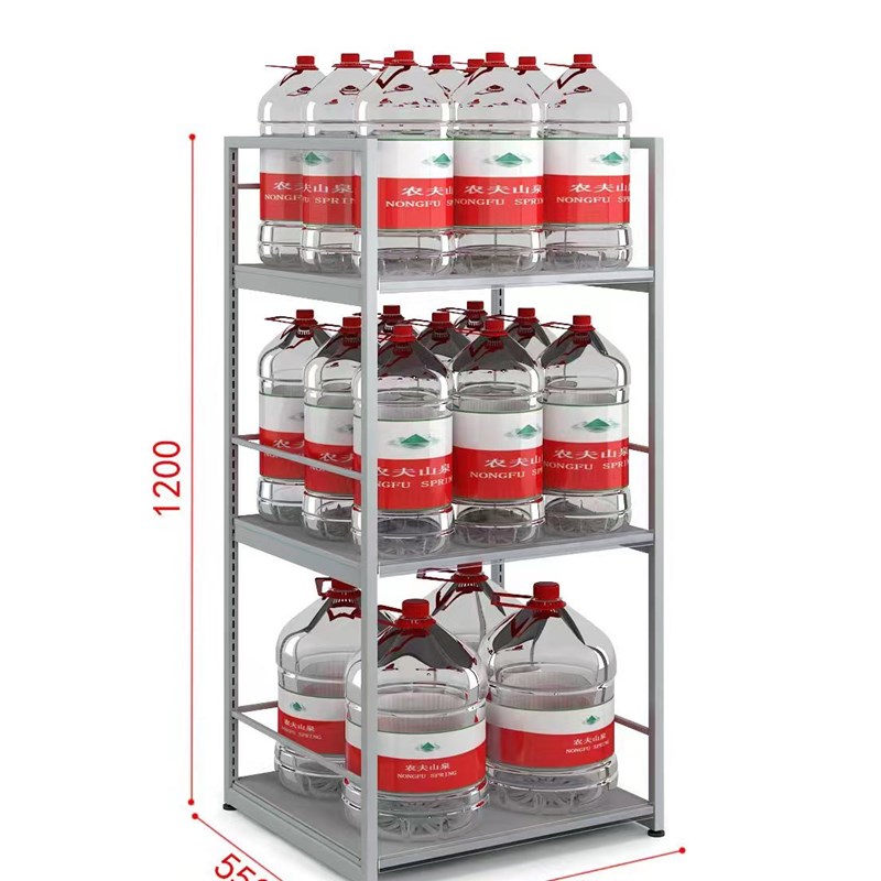 美宜佳超市便利店士多零食店瓶装水三层促销堆头架移动拆装可折叠