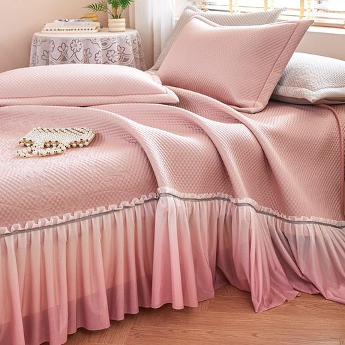 2025新款豆豆冰丝凉席a类母婴级床裙款三件套夏季空调软席可机洗