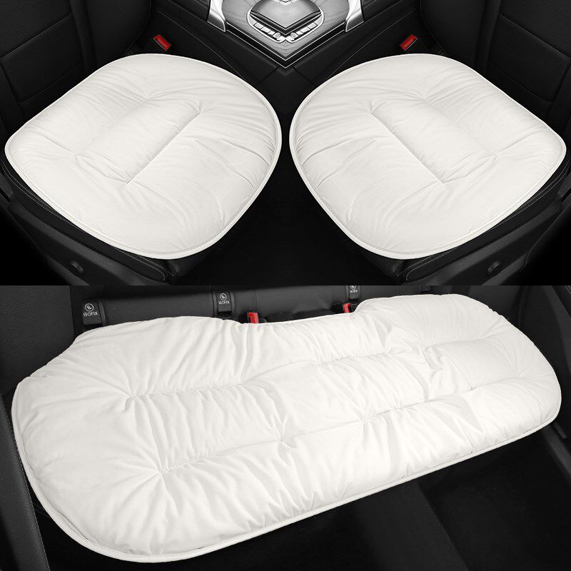 汽车坐垫冬季短毛绒女士座垫保暖加热单个座椅套后排车内座套车垫