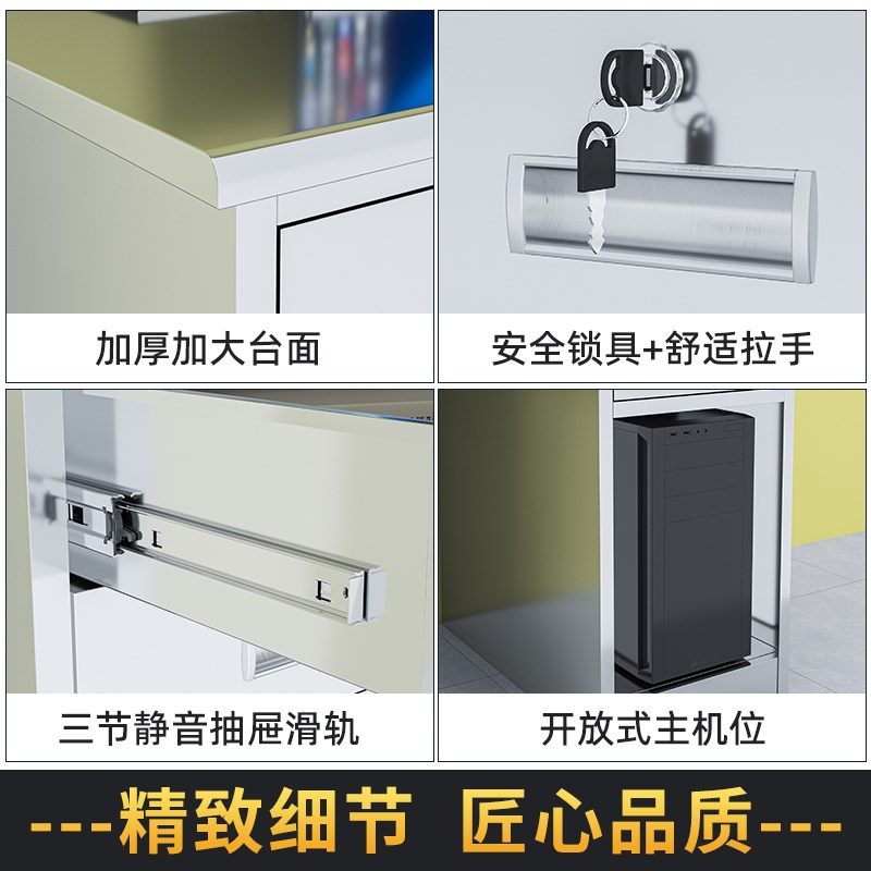 30不锈钢办公桌电脑桌操作台桌子带抽屉无尘车间工作台定制