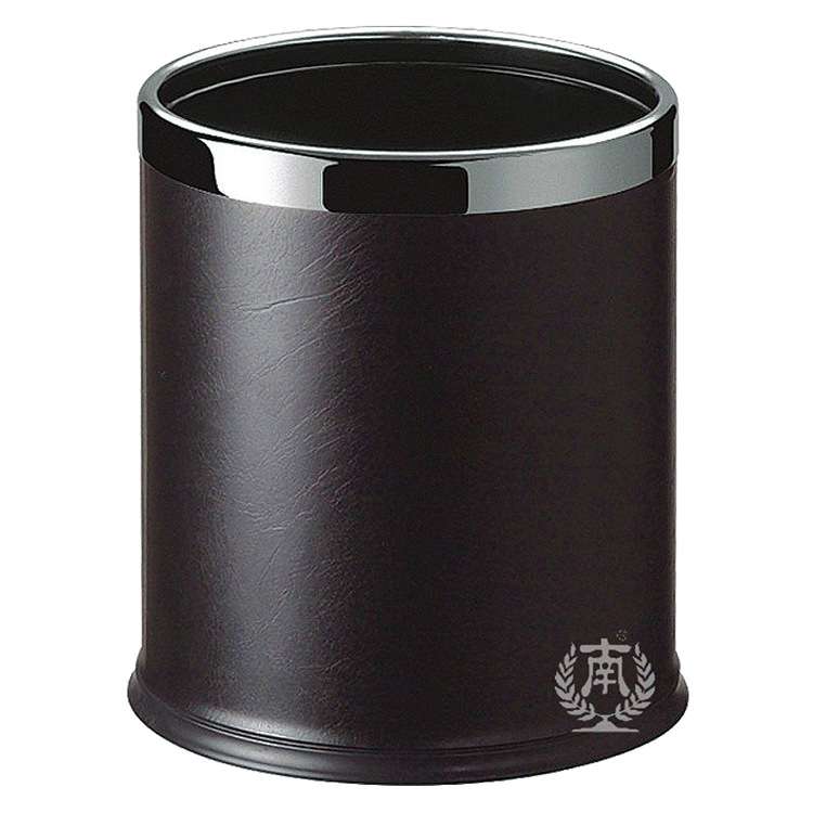 GPX-45皮革垃圾桶家用酒店卫生间垃圾筒双层圆形套皮垃圾桶房间桶图片