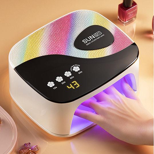 美甲灯美甲专用美甲店光疗机速干不黑手红光蓝光家用美甲灯感应灯