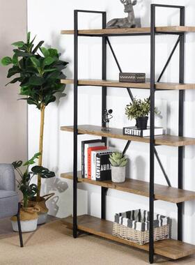 HY-VDR09层架置木物中架多家用轻型型架子层客厅仓库储物架收纳架