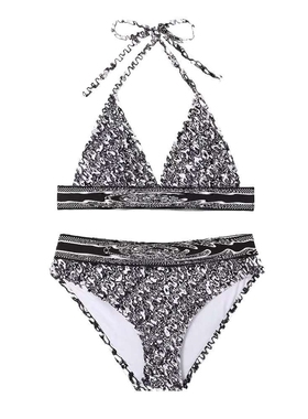 分体三角织带吊带比基尼D2202-1