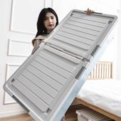 J加厚带滑155轮床塑底收物纳箱床底柜料床下储整箱大号衣服理箱收