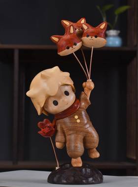 Handcrafted Wooden Cubone Figurine手工制作的木制立方体雕像