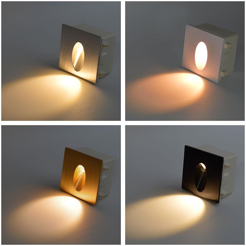 86型感应地脚灯嵌入式led过道墙角踢脚小夜灯防水楼梯踏步感应灯