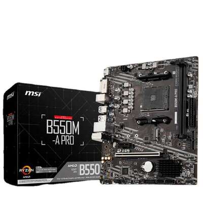 微-星B550M-A PRO 电竞电脑主板支持锐龙AMD CPU 处理器 AM4接口