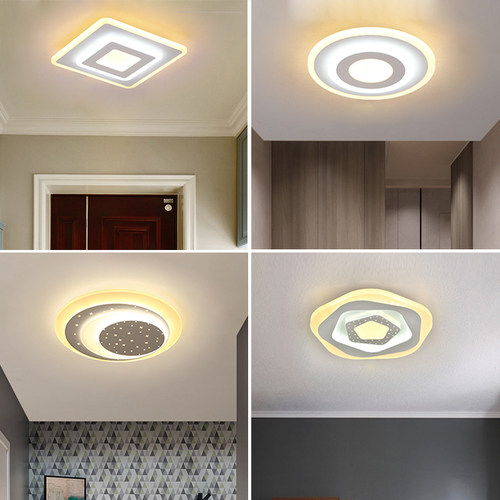 阳台灯LED吸顶灯现代简约墙壁灯 北欧风入户走廊走道灯暗装小灯