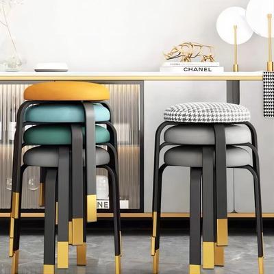 圆凳子软包用家餐桌椅客厅沙海圆凳绵矮椅子可凳叠放小圆凳发子