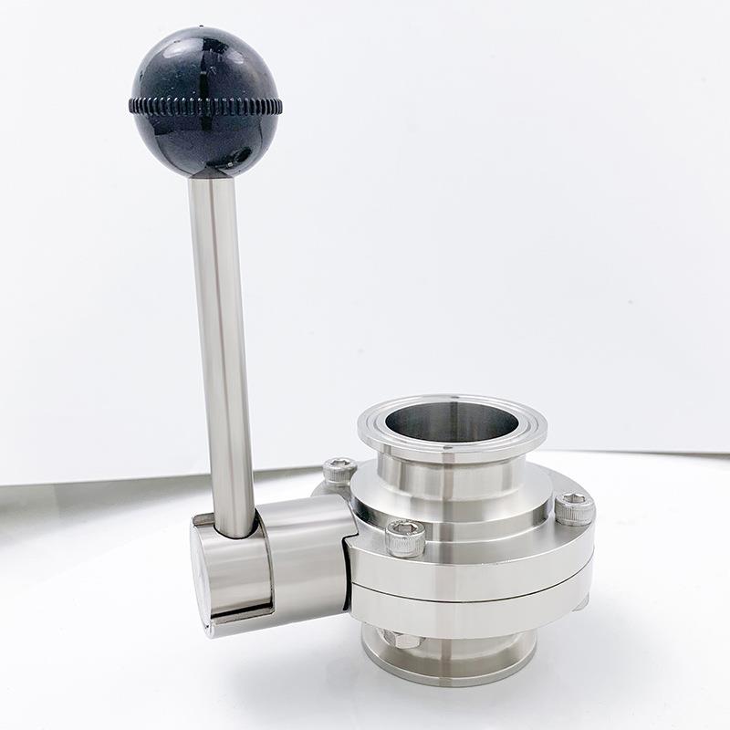 802盼特3快04卫生级装箍蝶阀手316不锈钢卡阀门卡盘动卡扣碟阀卡