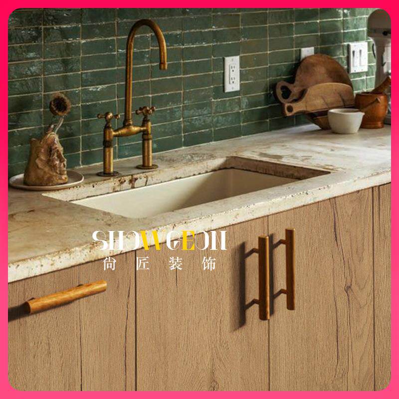 ?尚墙纸复古怀旧板木纹衣柜房柜子贴纸旧家具Fh(h(h(^翻新匠木装