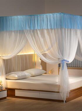 公主风蚊帐用落地帐开门三加密帐纱cp#45121加厚铁艺烤漆家支架蚊