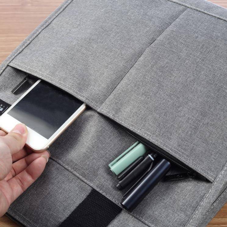 康百F7000容量手拉链手提文件袋补习生袋中大小学拎140书袋帆布提