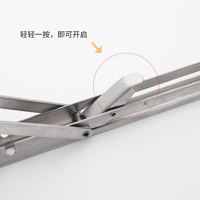 不锈折叠支架8层-24寸比利三角板托支撑墙上比利款置架物架五金钢