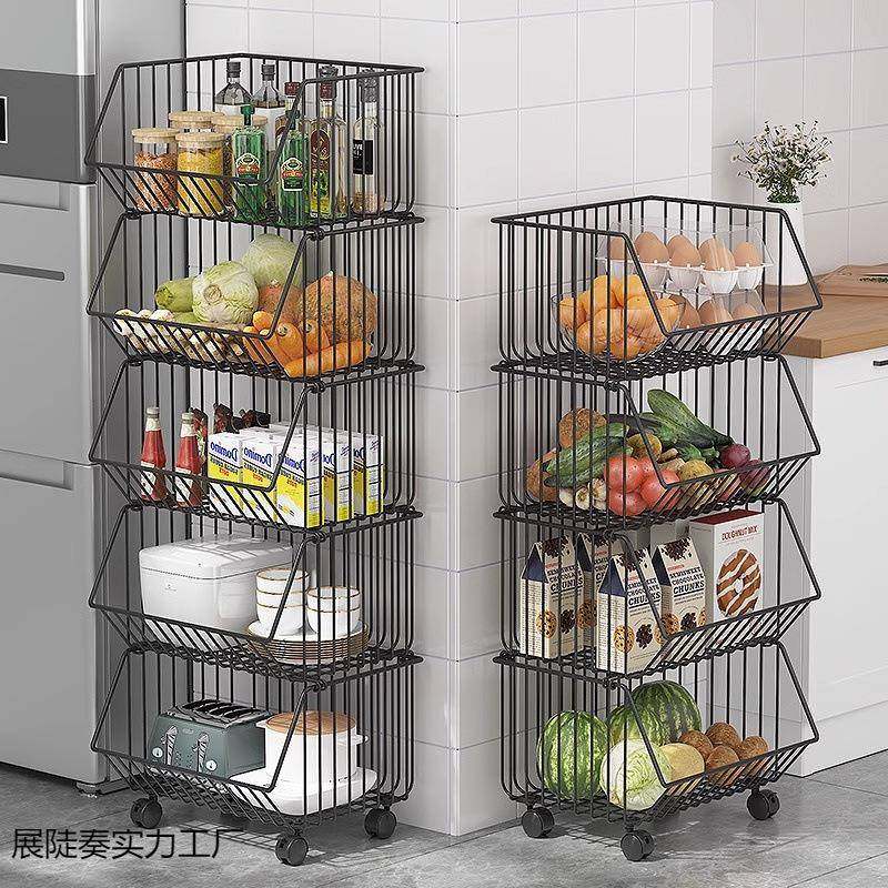 纳置FH856484架多层收架厨房零食蔬菜篮杂物可收纳筐在移动物小推,收纳整理,书桌收纳置物架,淘宝优惠券,粉丝福利购,淘宝优惠卷