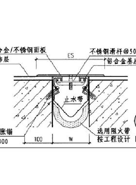 地面形缝402厂应家供铝合金不锈钢地面建筑抗O震盖板型变变形缝FM