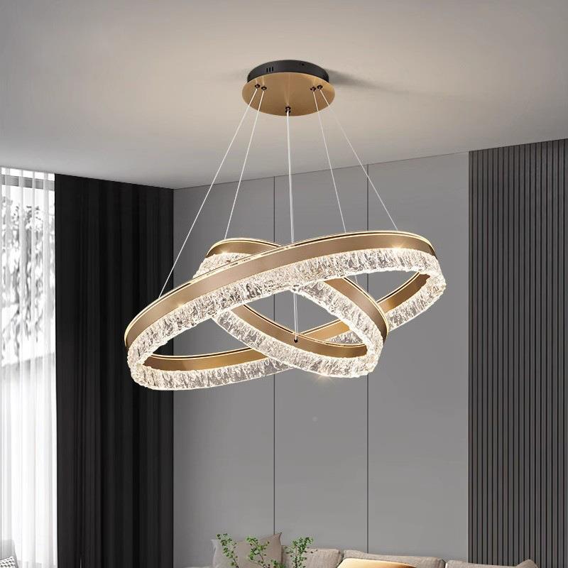 意式轻奢厅吊灯餐中厅大圈154圈主灯现代简约高厅级感山家装灯客