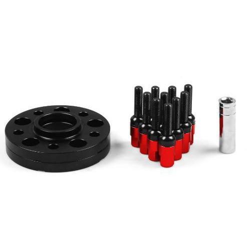 适用驰轮毂兰盘5x112656.6mm法15mm/20mm2只装487配M12奔*1.5螺栓