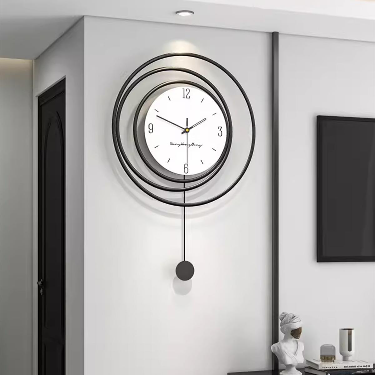 202新客厅3挂钟简约现代大气家用款创意装钟表网红时钟挂YH323墙