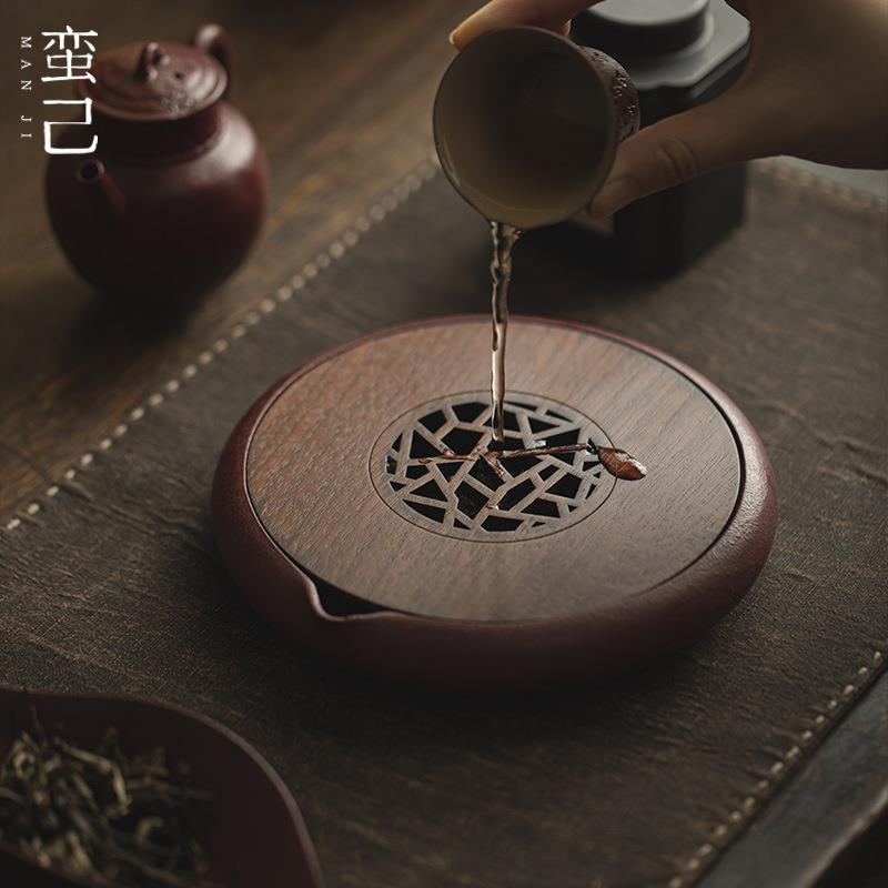 蛮己紫砂土蓄水壶承茶道配件茶壶干泡台茶台收纳废水家用小茶盘