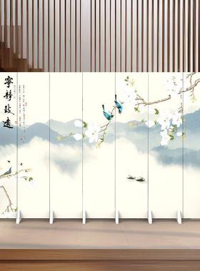 可屏风12467隔断厅中式隔饭店包间客移动折叠办公室会议室简易断