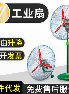 厂家大功率工23504业风扇力牛落地电扇车间饭馆强大风力工业风角
