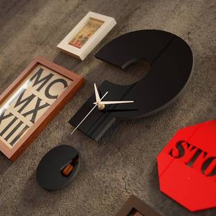 高装 分子_3272工业风照片墙鹿头钟2372表组合相相框饰画复古可换