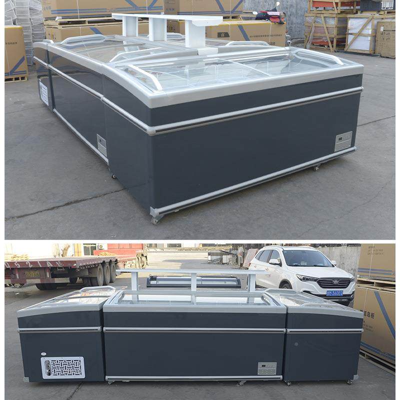 超市冷冻柜组合岛海鲜丸速子柜冻水饺721展示柜式冰柜组合岛卧柜,商业/办公家具,冷藏展示柜,淘宝优惠券,粉丝福利购,淘宝优惠卷