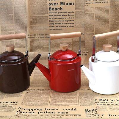 2LAL-53934高直搪壶瓷壶烧水凉水电磁炉烧水壶壶复古搪瓷壶壶临沂