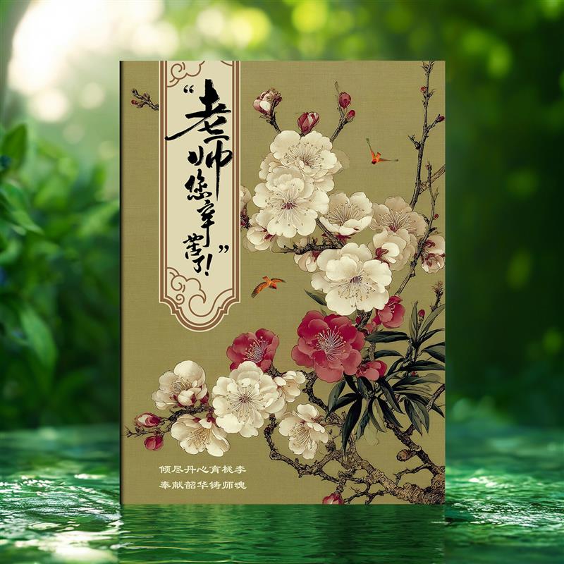 教师节贺卡毕业季感谢信送老师高级感心意贺卡留言A4大尺寸卡片