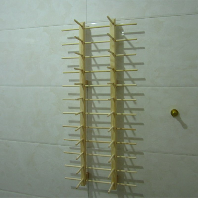 连杆复古实木太阳眼镜陈列货架安装墙壁眼镜展示架挂上墙木质墨镜