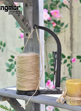 Sungmor 复古麻绳架手工植物绑线礼品打包庭院怀旧创意装饰摆件