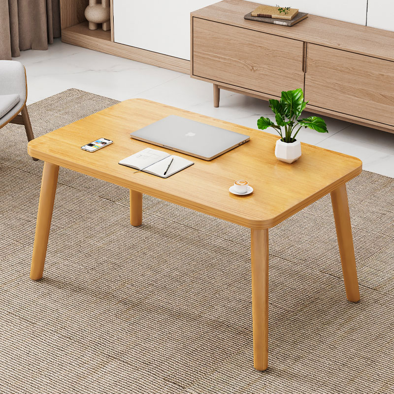 茶几原木色出租屋用小户型矮桌客厅家用小桌子卧室坐地小木桌现代