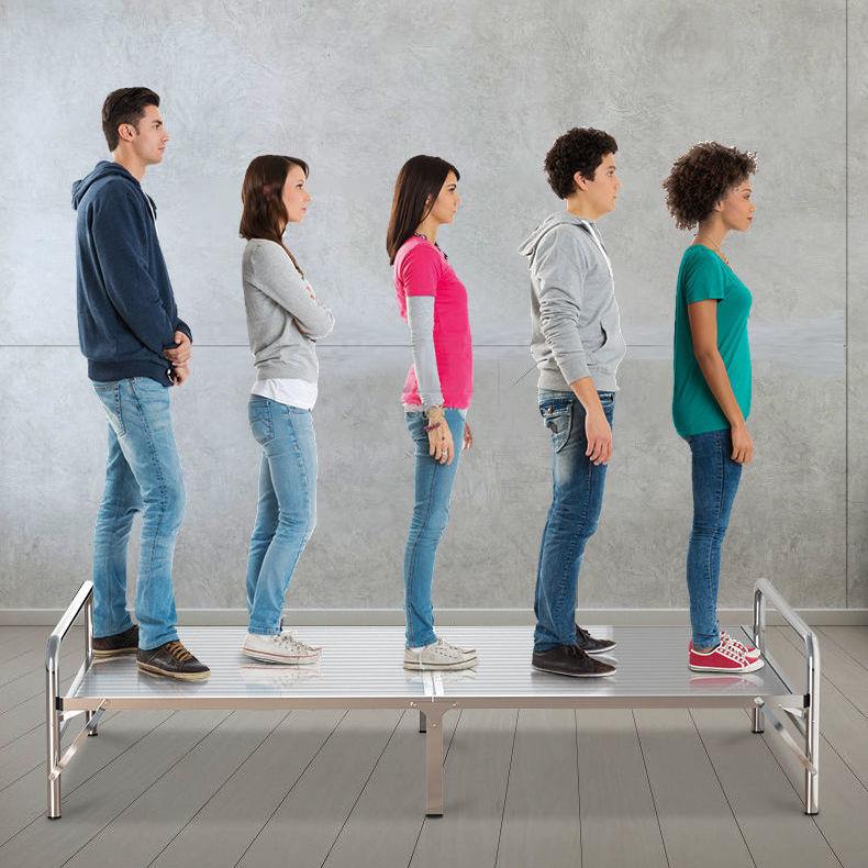 30不锈钢折叠床加厚加密单人人现代简约办公室午睡午休便携带