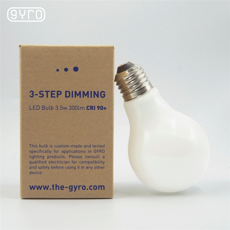 GYRO三段调光 高显色仿钨丝爱迪生奶白暖光LED灯泡 E27 68MM