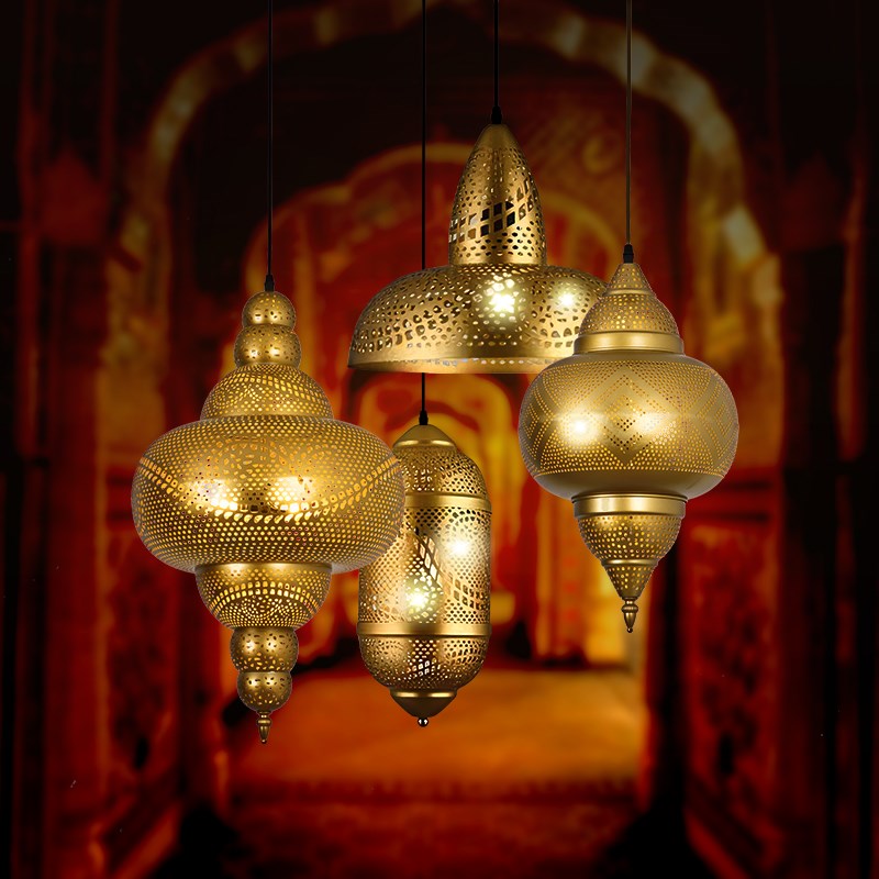 东南亚异域复古吊灯新疆泰式风格西餐厅茶室民宿酒吧会所氛围吊灯