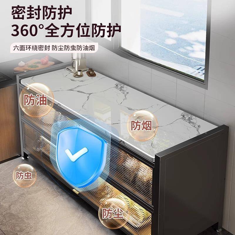 厨房置物纳架落多层岩地板收柜多功能微波烤炉箱QtkhXDfP切菜家用