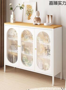 铁皮柜制纳柜家用墙铁艺餐边柜飘钢窗柜杂UMQ物储物柜收客厅一体