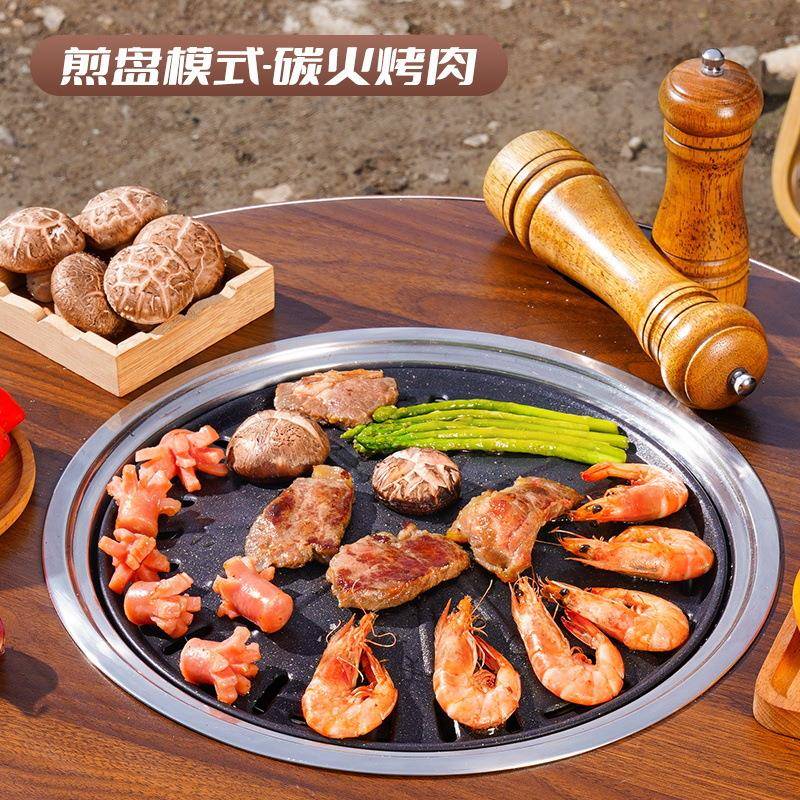天围炉煮器茶具全冬家用室内WKJ烤火炉套装木炭烧烤套炉家庭桌子