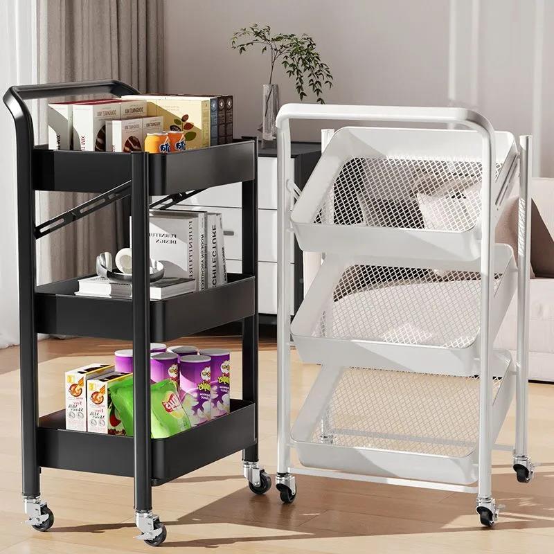 免安装移小动推车厨房折叠置物卫架浴PDD65296室落地多层收纳架间