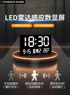 可爱兔数显时萌钟表箱装饰画打孔钟表电闸免箱遮挡电餐厅画EHO电