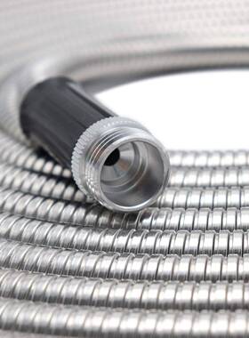 外径16mm铝制接头家用不锈钢304金属软管耐用金属花园软管