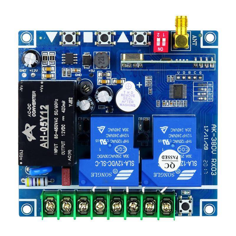 工大控宽电421压AC220V-380V交流制两30A大功率水路泵电机棚控器