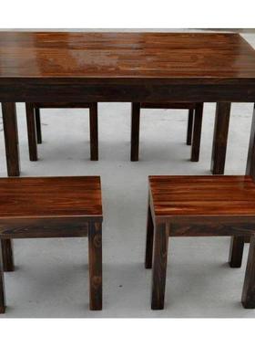 A10碳L新yg001款实木方桌火餐烧木方桌化木休闲桌打桌牌桌饭店农